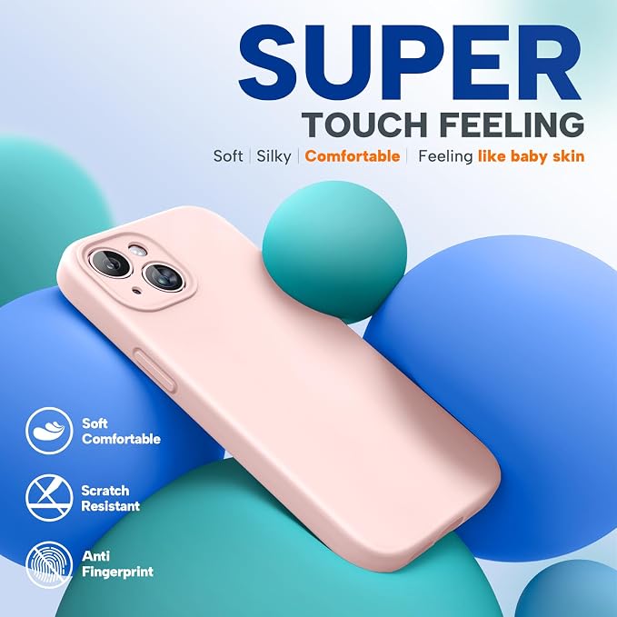 Miracase Silicone for iPhone 15 Plus Case, Pink | Liquid Silicone Gel Rubber, Shockproof Drop Protection Phone Case for iPhone 15 Plus 6.7 inch, Anti-Scratch Microfiber Lining - Image 2