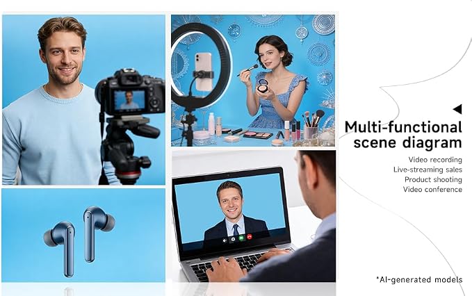 YSKE-Seamless Blue Paper Backdrop Roll for Photography,Photo Background,and Photoshoot Cover–Roll of Paper with Backdrop Cover for Background Stand,Thick Anti-Wrinkle Matte(106.9''x36Lite Blue) - Image 8