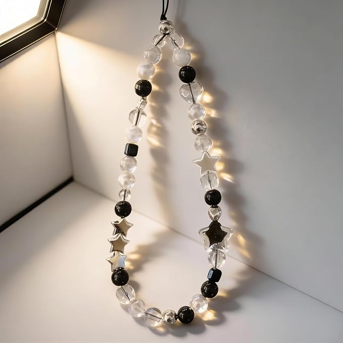 Cute Beaded Camera Wrist Strap for Phone, Digital Camera Charm Lanyard, Pearl Beaded Chain for Bag Keychain Gift - Image 4