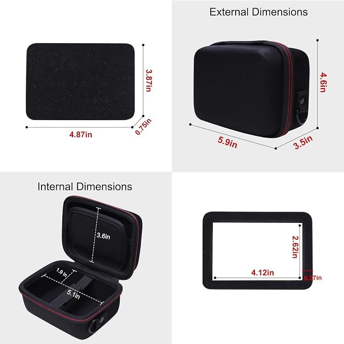Camera Case Bag Compatible with Canon PowerShot G7 X Mark III, Mark II, SX740 HS, Sony ZV-1, KODAK PIXPRO WPZ2 Digital 4K Vlogging Camera, Point and Shoot 4K Video Camera Bag, Black (Case Only) - Image 3