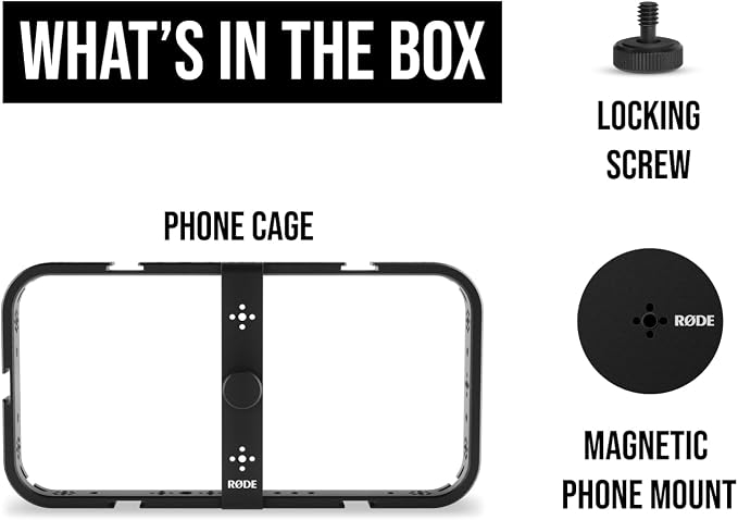 RØDE Phone Cage Magnetic Mobile Filmmaking Cage with 1/4-inch and 3/8-inch Threads and Cold Shoe Mounting Slots (MagSafe Compatible) | Aluminum cage with 5 cold shoe mounts and 33 threads for filmmaking, vlogging and mobile photography - Image 9