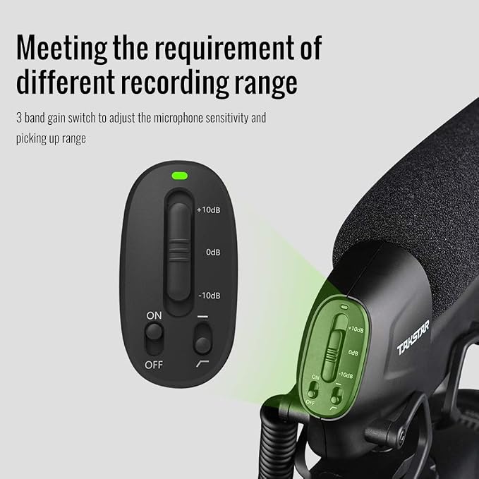 SGC-600 On-Camera Condenser Interview Microphone 3.5mm Plug with Windscreen Cold Shoe Mount Compatible with Canon Nikon Sony DSLR Cameras Camcorders - Image 7