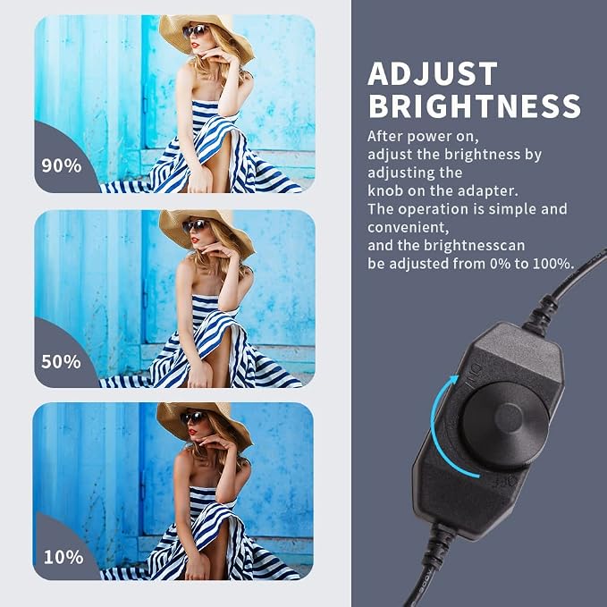 Photography Studio LED Lighting Kit with Light Stand Bag Soft Tube for Beauty, Eyebrow, Tattoo, Makeup, Dentistry, Eyelash, Portrait, Product Photography Fill Light - Image 6