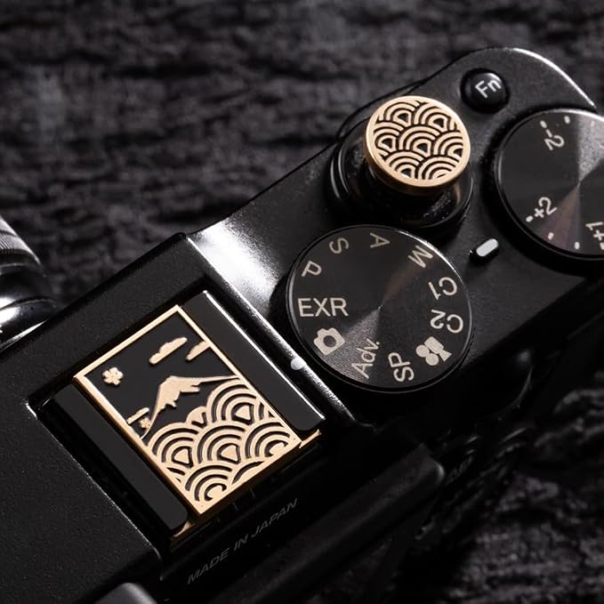 Cloud Pattern Hot Shoe Cover Shutter Button for Fujifilm XT50 X100VI | Brass alloy sea of clouds pattern hot shoe cover Shutter Button For Fuji XT30III X100VI For Nikon ZF For Leica For Olympus - Image 6