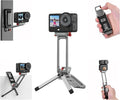 Action 6 Magnetic Quick Release Mini Tripod Stand, 180° Adjustable Aluminum Tripod Table Mount Desk Base for DJI Osmo Nano with 1/4" Screw Adapter, Arca & Foldable Hook Fits Travel Accessories by Flymile