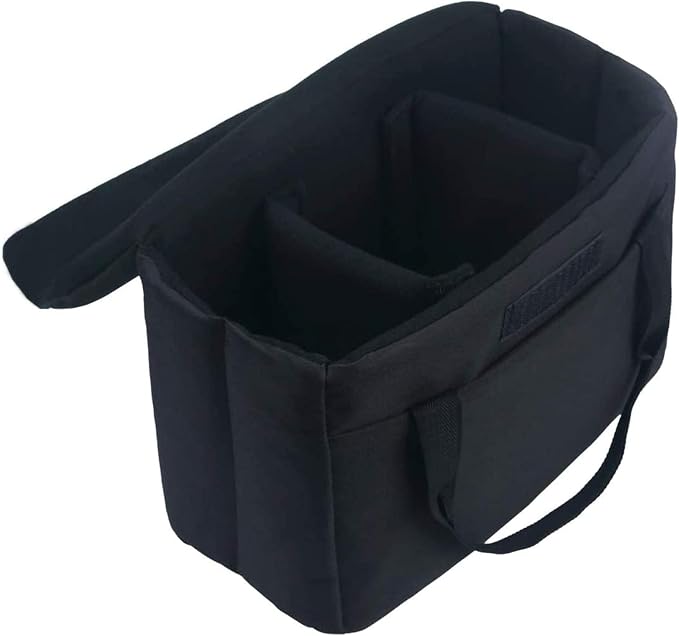 Camera Inserts Lens Padded Insert Liner DSLR SLR Protective Bag Camera Cube Roomy Case Waterproof Foldable pouch for Camera Lens Accessories Sony Canon Nikon Olympus (Black) by BOMKEE
