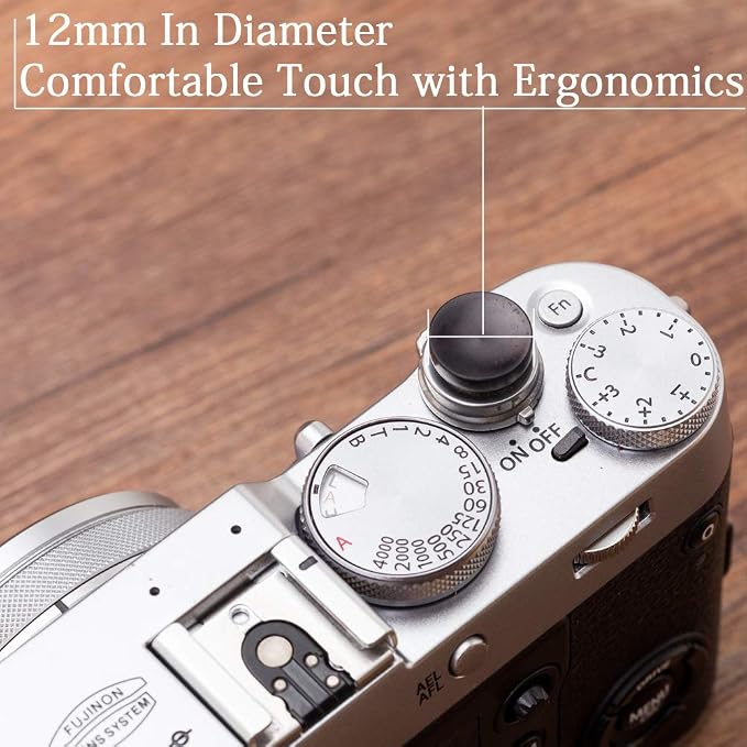 Wood Soft Shutter Release Button | Delicate Camera Shutter Button 12mm Concave Surface Black(Wood Grain Random) - Image 3