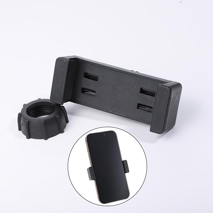 2 Pcs Ring Light Phone Holder Replacement Clamp, 17mm Rotating Ball Head, Phone Ball Mount for Tripod Monopod Mount Cellphone Clamp Selfie Hose Stand Bracket (Black) - Image 4
