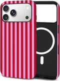 TPU Phone Case for iPhone 17 Pro, MagSafe Wireless Charging Compatible, Shockproof Slim Fit Protective Cover with Anti-Yellowing & Raised Camera Protection (Stripes 4, iPhone 17 Pro(6.3")) by Unknown
