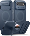 SURITCH for iPhone Air Case with Camera Control Cover, Camera Slide Cover and Adjustable Kickstand, Compatible with MagSafe, Shockproof Bumper Protective Cases for iPhone 17 Air 6.5 Inch, Blue by SURITCH
