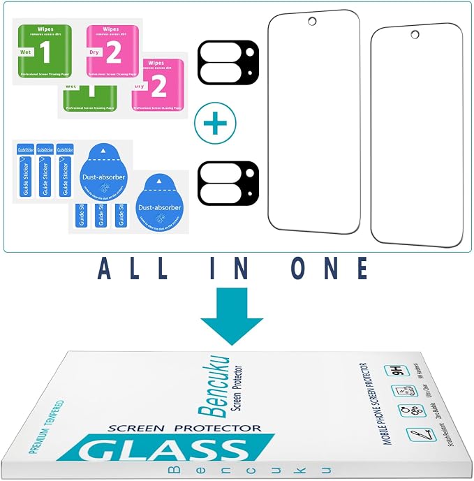 Screen Protector for Google Pixel 10 Pro Fold Tempered Glass | with Camera Lens Protector, Fingerprint ID Compatible, Anti Scratch, Bubble Free, 2+2 Pack - Image 7