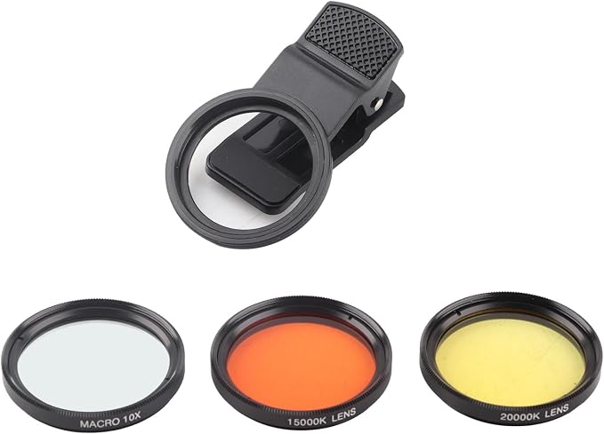 Yosoo Health Gear Aquarium Coral Lens Kit, 3-in-1 Fish Tank Photography Lens with Macro & Orange Yellow Filters for Smartphone - Image 8