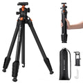 K&F CONCEPT 63" Aluminum Travel Tripod for Camera | Lightweight Compact Tripod Weighs 2.6lb, Max Load 22lb for Camera DSLR Mirrorless Camcorders Phone, O235A1+BH-40 by KFCONCEPT