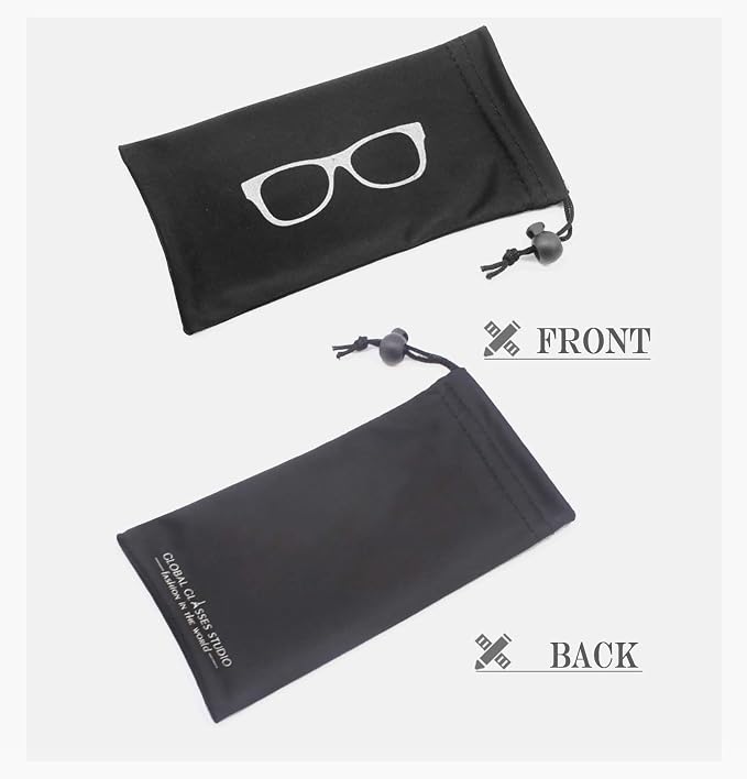 Quality Microfiber Eyeglass Pouch with Bead Lock Micro Fiber Sunglasses Case Pouch Soft Store - Image 2