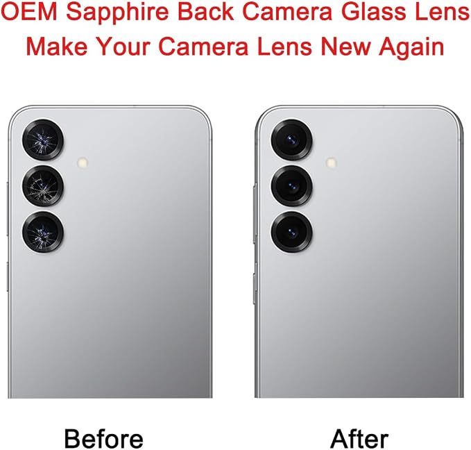 2 Sets Rear Back Camera Lens Glass Replacement for Samsung Galaxy S25+ Plus 6.7-inches with pre-Installed Adhesive and Reparing Toolkit - Image 5