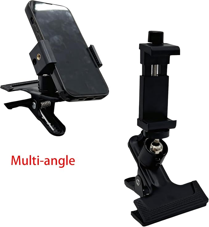 Universal Clamp Mount Phone and Camera Holder, Adjustable Spring Clip Stand,Camera Bracket， Black (1 Pack) - Image 3