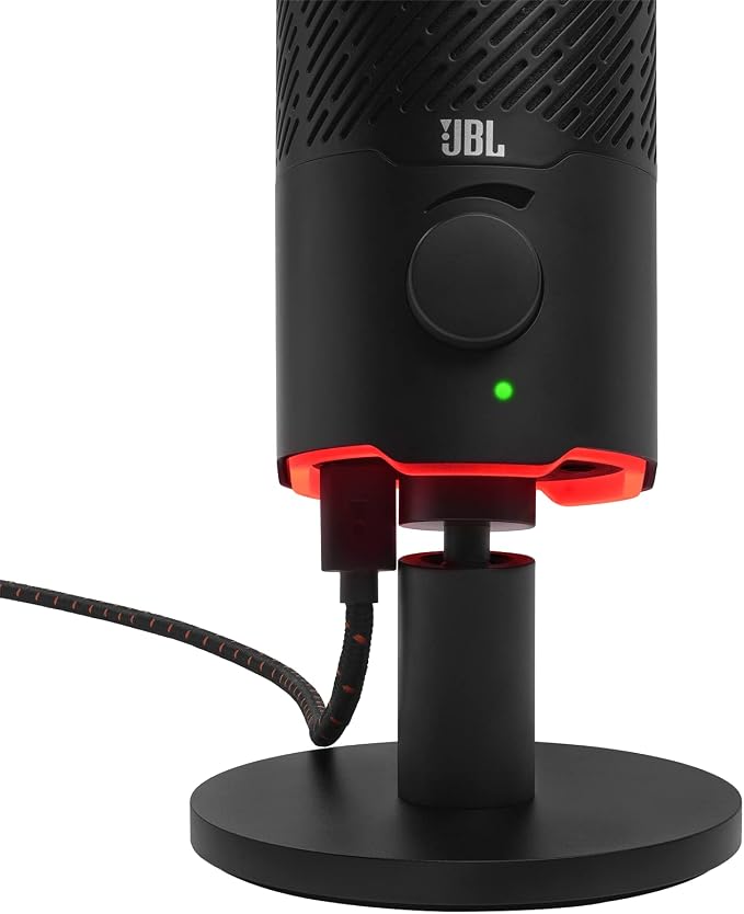 JBL Quantum Stream USB Condenser Microphone, Dual Pattern - Black | Dual Pattern Condenser Mic With Clear Audio, 360 Degree Adjustable Stand, For Streaming, Recording, And Conferencing - Image 6