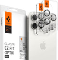 Spigen GlasTR EZ Fit Optik Pro Camera Lens Protector, White Titanium, 2 Pack | GlasTR EZ Fit Optik Pro, 9H+ Tempered glass, Scratch resistant, Auto-align tray, Original photo quality, Case-friendly, 2Pack by Unknown