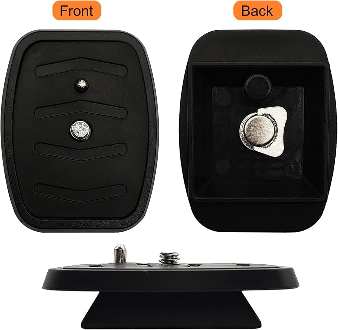 2 Pcs 44mm Tripod Quick Release Plate Camera Mounting Adapter, Universal QB-4W Tripod Mount Attachment Baseplate, Compatible with Velbon, Sony, Sunpak, Ravelli - Image 2