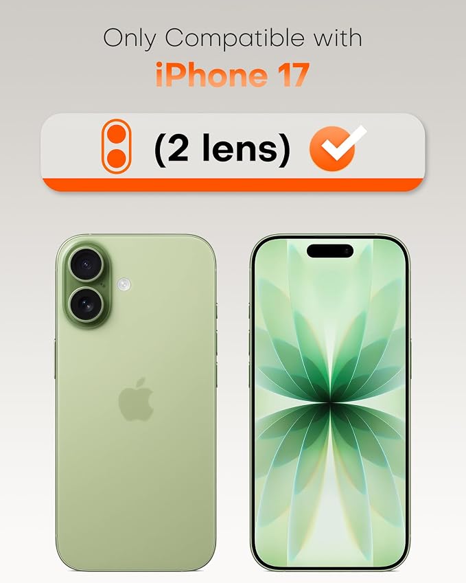 TOCOL Camera Lens Protector for iPhone 17 Tempered Glass HD Individual Scratch Resistant Camera Cover Accessories Case Friendly 2 Pack（Light Green） - Image 2