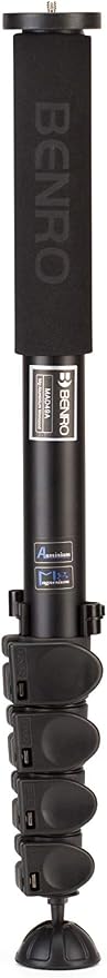 Benro Adventure Aluminum Series 4 Monopod, 5 Section, Flip Lock, 75.2 Maximum Height, 39.7 lb. Capacity- Black (MAD49A) by Benro