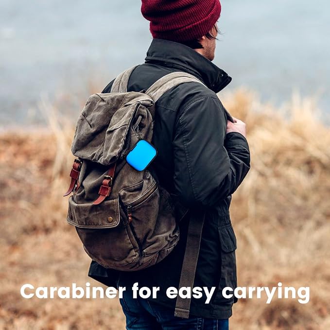 Earphone case, RISETECH Earbud Carrying Case Holder Hard EVA Headphone Small Zipper Pouch Compatible with Beats Fit Pro, TOZO A1, Bose Soundsport, EarPods, AirPods, Sony Wired Earbuds with Clip -Blue - Image 7
