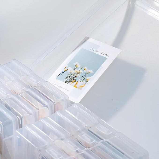 novelinks Photo Storage Box and 16 Inner 4" x 6" Photo Storage Containers | 1Pack Clear, Photo Albums 4x6 Pictures, Photo Organizers and Storage, Card Game Storage, Task Boxes for Special Education - Image 7