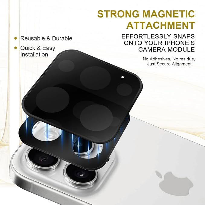 Magnetic Armor Filter Lens Protector with ND16 for iPhone 14 Pro/Pro Max, iPhone 15 Pro/Pro Max, iPhone 16 Pro/Pro Max, iPhone 17 Pro/Pro Max, Black, 1 Pack - Image 5