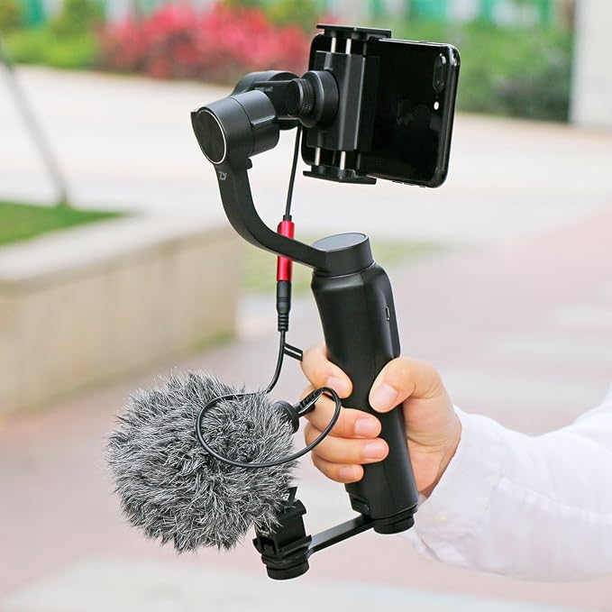 ULANZI PT-3 Triple Cold Shoe Mount Plate Mic Video Light Extension Bracket | Microphone Stand Rig Mount Compatible with DJI OSMO Mobile 3 2 OM 4 Zhiyun Smooth 4/Feiyu Vimble 2 Gimbal Stabilizer Camera - Image 9