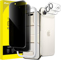 JETech Privacy Screen Protector for iPhone Air, 2+2 Pack | Anti-Spy Tempered Glass, with Camera Lens Protector, Easy Installation Tool by JETech