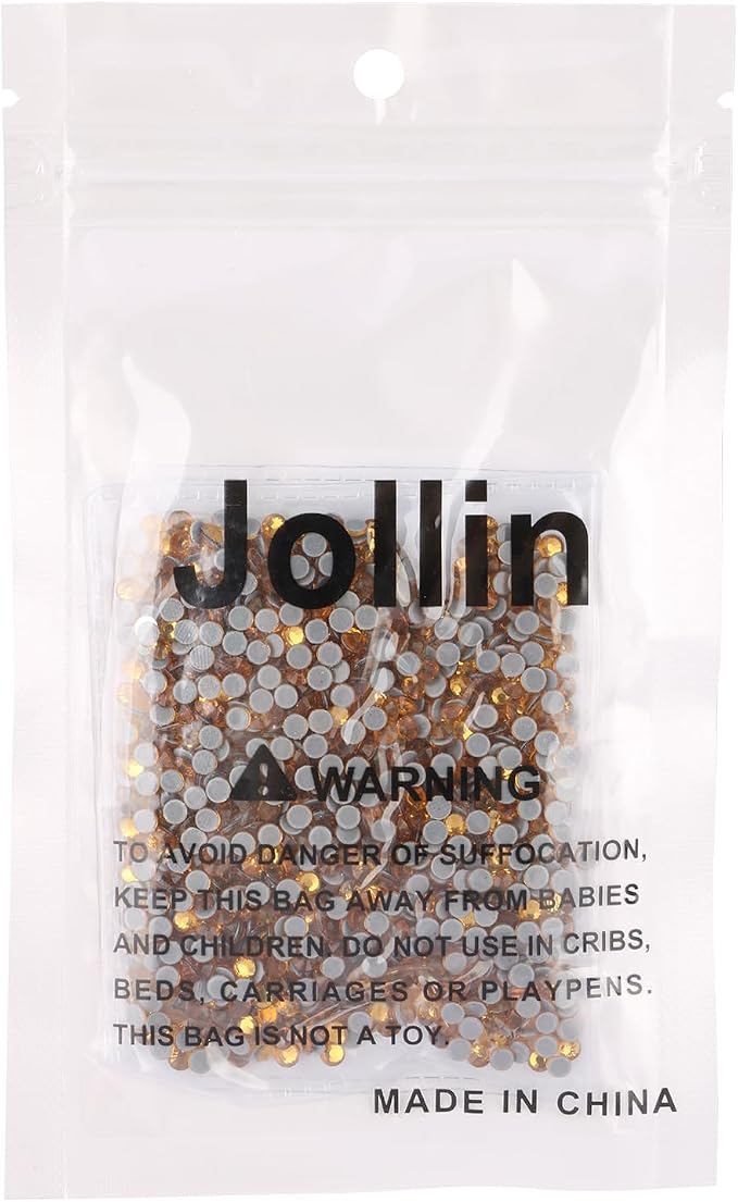 Jollin Hotfix Rhinestones Flatback Crystal Gems 3.2mm SS12, Topaz | 1440pcs Hot Fix Crystals Glass Rhinestones for Bedazzling, Crafting, Clothes, Shoes & Accessories DIY Decoration - Image 7