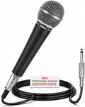 Pyle Microphone, Dynamic Cardioid, XLR Cable Included, Unidirectional, Rugged Construction, Built-in Pop Filter, Perfect for Stage & Studio, High Gain, Ultra-Wide Frequency Response, 15ft Cable by PyleUSA