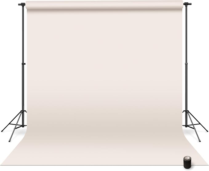 Denny Mfg Seamless Paper Backdrop for Photoshoot, Off White, 107 in x 36 ft | Backdrop Roll, Matte Finish for Portraits, Product Photos and Video Shoots, Includes Free Roll Gaffer Tape (2 in x 13 ft) by Unknown