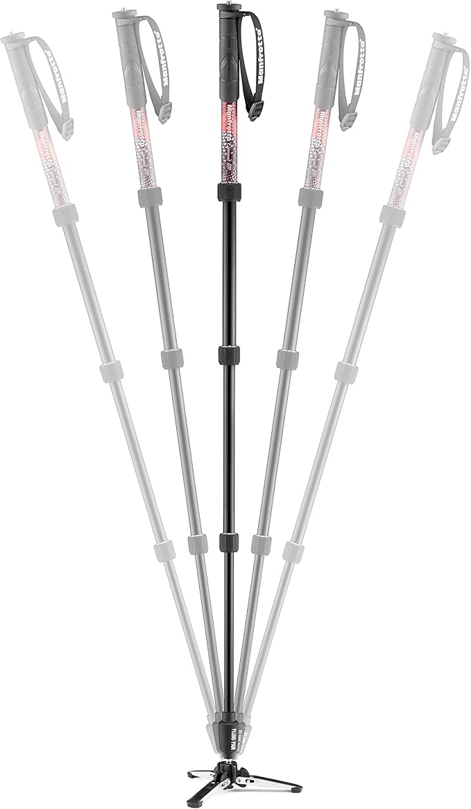 Manfrotto Element MII Video Aluminium Fluid Monopod, Slim and Lightweight, Loads up to 16kg, Foldable Fluid Base, 4 Sections, Twist Locks, for mirrorless and DSLR Cameras - Image 2