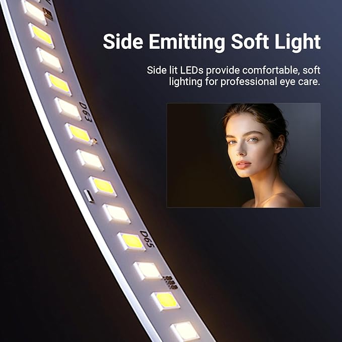 NEEWER 18" Ring Light, Wireless Professional Edge Lit Lighting with Tripod Stand, 45W 2900K-7000K CRI97+, 14.4V 3500mAh Battery, Phone Selfie Video Makeup Studio Streaming Photography, RB18B - Image 5