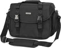 CADeN Camera Bag Case Shoulder Messenger Bag with Tripod Holder Compatible for Nikon, Canon, Sony, DSLR SLR Mirrorless Cameras Waterproof (Black, Small) by CADeN
