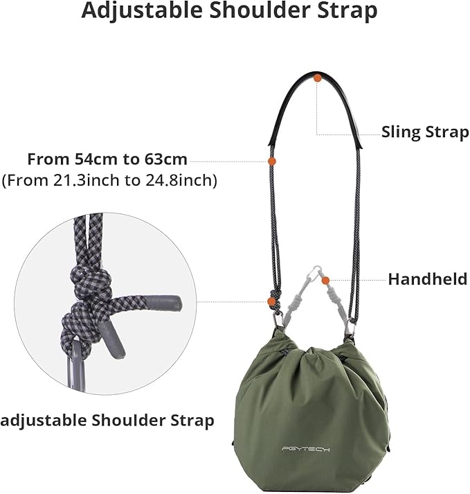 PGYTECH OneGo Drawstring Small Camera Bag Soft Cute Camera Pouch Handbag | Forest Camera Sling Bag Compatible with Mirrorless Cameras/Nikon/Canon/Sony/Fuji/Pocket 4 Camera Case, Forest - Image 6