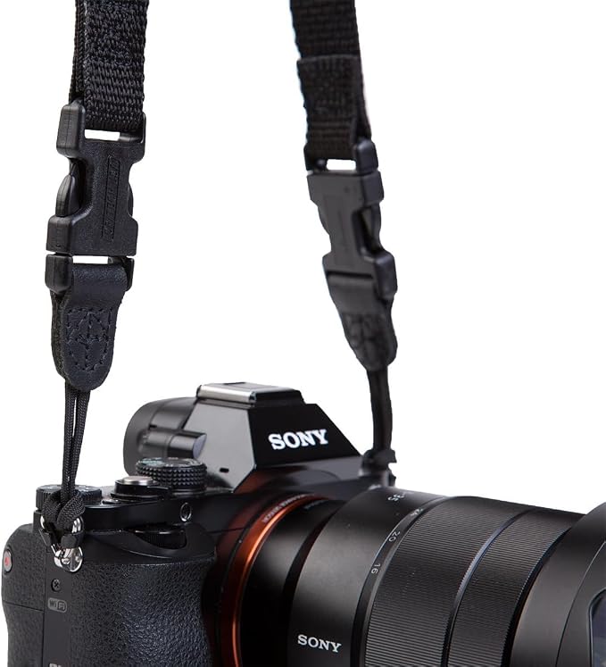 OP/TECH USA Super Classic Camera Strap – Padded Neoprene Neck Strap with Comfort-Stretch & Quick Disconnects | DSLR/SLR/Mirrorless Compatible – Black | Neoprene strap with Uni-Loop connectors and 43-inch length for cameras, binoculars and heavy equipment - Image 5