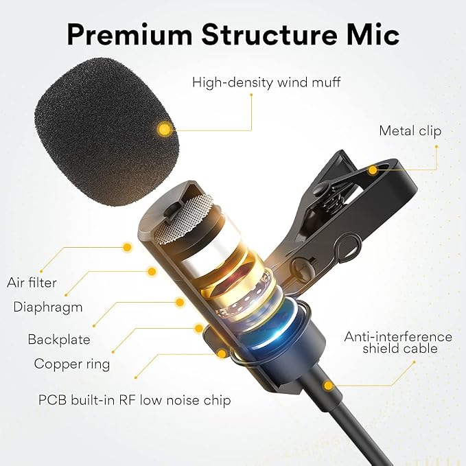 MAONO UL10 USB Lavalier Microphone, 192kHz/24bit for Interview and Vlogging | Omnidirectional, Plug & Play for PC, Computer, Mac, Laptop, Conference Calls, YouTube Video, Dictation, Meeting, Recording - Image 3
