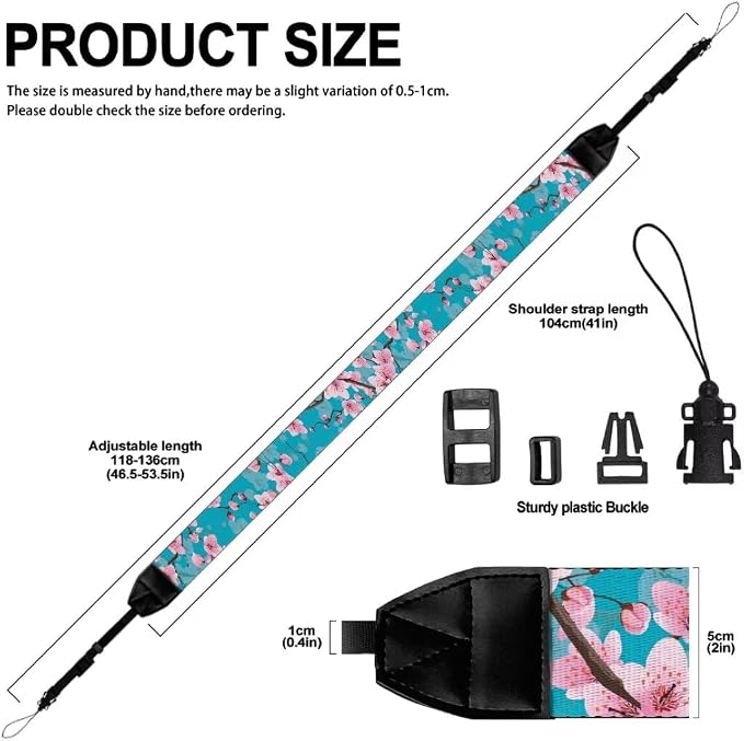 Coldinair Black Adjustable Camera Strap Universal Neck & Shoulder Soft Padded Strap for All DSLR Cameras,Binoculars - Image 6