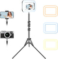 3600mAh Rechargeable Ring Light with Tripod for iPhone, Video Recording | Dimmable Ring Light with Tripod, Perfect for Selfie, Makeup, Live Streaming, TikTok, and Content Creation by Mionondi