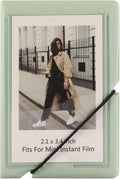 2x3 Instax Mini Photo Album, 28 Pockets. Mint Green, 1PK | Portable Wallet Size Album Stores 2x3 inch Instant Photos. Fits Polaroid, Instax Mini, Kodak Mini Prints and Zink. by GoldbarleyDesign