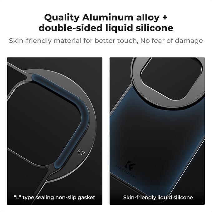 K&F CONCEPT 6.7inch Magnetic Lens Filter Mount Adapter with 67mm CPL Filter | Compatible with iPhone 16/15/14/13/12 Pro Max, 16/15/14 Plus, FA201 - Image 4