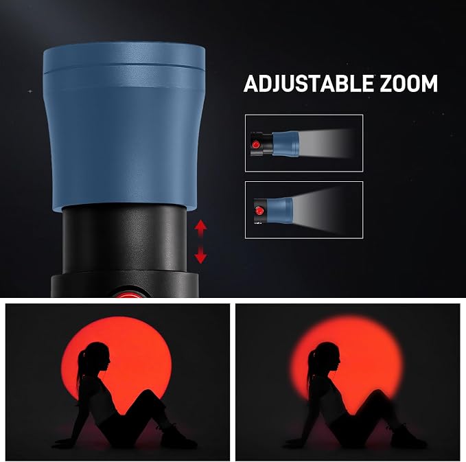 GVM PZ10C RGB Photography Flashlight, 12W Portable LED Video Spotlight, 4 Colors & 20 GOBO Effects, CRI95+, 7500mAh Battery, Handheld Camera Light for Photography, Filming & Studio, USB - Image 6