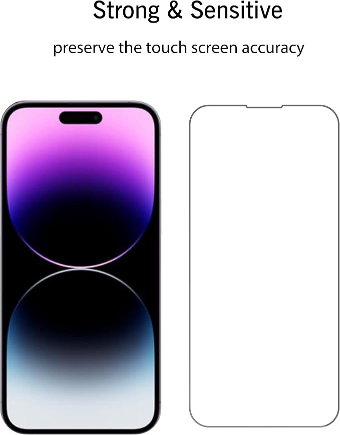 Ailun Screen Protector for iPhone 14 / iPhone 14 Pro, 3 Pack | 6.1 Inch,Tempered Glass, Sensor Protection, Dynamic Island Compatible, Case Friendly - Image 5