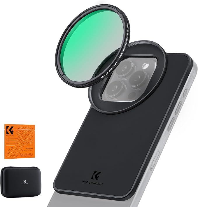 K&F CONCEPT 6.7inch Magnetic Lens Filter Mount Adapter with 67mm CPL Filter | Compatible with iPhone 16/15/14/13/12 Pro Max, 16/15/14 Plus, FA201 by KFCONCEPT