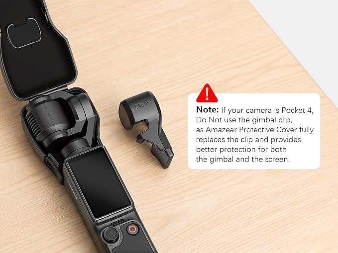 AMAZEAR Gimbal Screen Protective Cover for DJI OSMO Pocket 4/3/Xtra Muse, Pocket4 Accessories Portable Lens Cap Hard Case with Soft Lining for Carry/Protection/Storage, Quick Open/Close, Light-Pink - Image 9