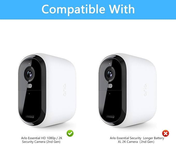 HOLACA Protective Silicone Skin for Arlo Essential Security Camera(2nd&3rd) | Anti-Scratch Cover - Extra Protection, 2 Pack-(Not for Essential XL Version) - Image 3