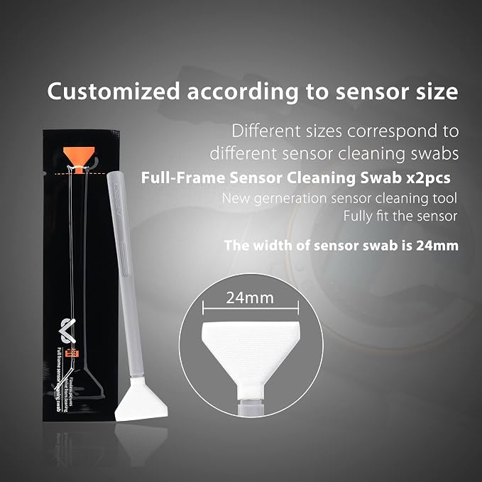 VSGO 7-in-1 Camera Lens and Sensor Cleaning Kit | Lens Cleaning Pen, Air Blower, APS-C & Full Frame Sensor Cleaning Swabs, Microfiber Cleaning Cloth Included, VS-A7E - Image 4