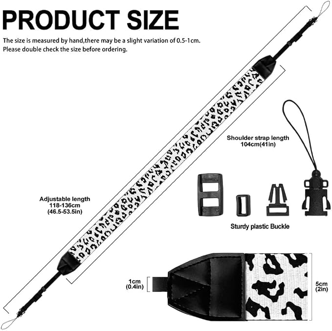 Coldinair Black Adjustable Camera Strap Universal Neck & Shoulder Soft Padded Strap for All DSLR Cameras,Binoculars - Image 6